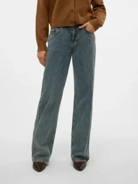 Jeans Snrancy a vita media e gamba larga