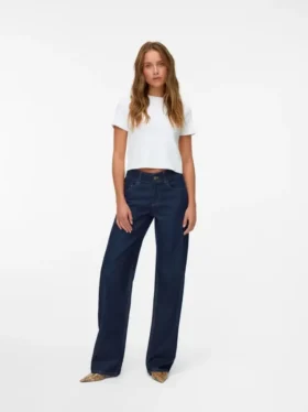 Jeans Snrancy a vita media e gamba larga
