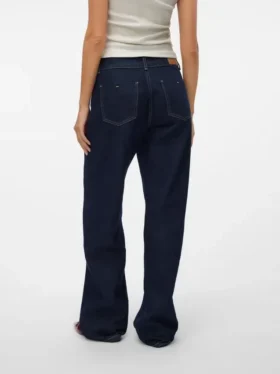 Jeans Snrancy a vita media e gamba larga
