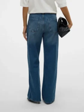 Jeans Snrancy a vita media e gamba larga