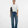 Jeans Snrancy a vita media e gamba larga