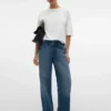 Jeans Snrancy a vita media e gamba larga