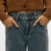 Jeans Snrancy a vita media e gamba larga