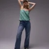 Jeans Topshop a vita media e vestibilità ampia