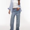Jeans Topshop a vita media e vestibilità ampia