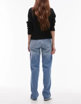 Jeans Topshop a vita media e vestibilità dritta