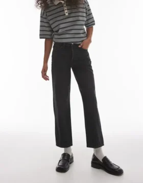 Jeans Topshop a vita media e vestibilità dritta
