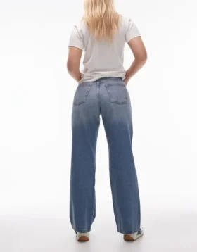 Jeans Topshop a vita media e vestibilità dritta