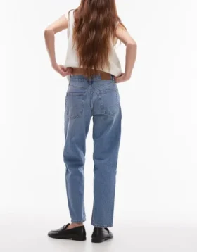 Jeans Topshop a vita media e vestibilità dritta