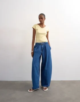 Jeans Tsbelle a vita media e vestibilità Barrel