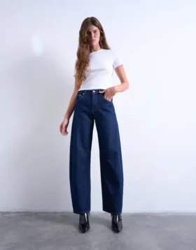 Jeans Tsbarrel a vita alta e vestibilità Barrel