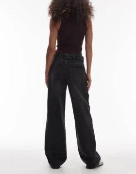 Jeans Tscinch a vita bassa e gamba larga