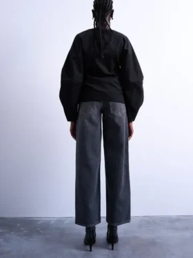 Jeans Tscinch a vita bassa e gamba larga