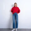 Jeans Tscinch a vita bassa e gamba larga