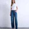Jeans Tscinch a vita bassa e gamba larga