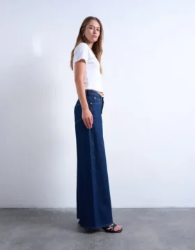 Jeans Tsclara a vita media e gamba larga