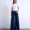 Jeans Tsclara a vita media e gamba larga