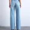 Jeans Tsember a vita bassa e gamba larga