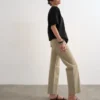 Jeans Tsember a vita bassa e gamba larga