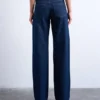 Jeans Tsember a vita bassa e gamba larga
