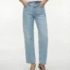Jeans Tsember a vita bassa e gamba larga
