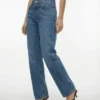 Jeans Tsember a vita bassa e gamba larga