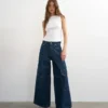 Jeans Tseva a vita media e gamba larga