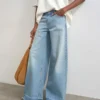 Jeans Tshorizon a vita media e gamba larga