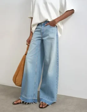 Jeans Tshorizon a vita media e gamba larga