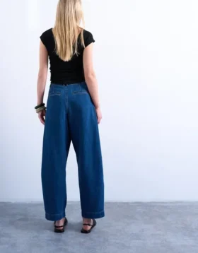 Jeans Tsmari a vita alta e gamba larga