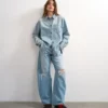 Jeans Tsnora a vita media e vestibilità Barrel