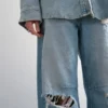 Jeans Tsnora a vita media e vestibilità Barrel