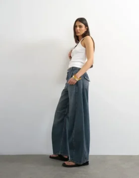 Jeans Tsvea a vita alta e vestibilità Barrel