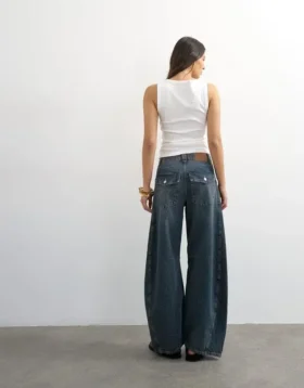 Jeans Tsvea a vita alta e vestibilità Barrel