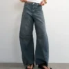 Jeans Tsvea a vita alta e vestibilità Barrel