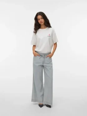 Jeans Vmaisa a vita media e gamba larga