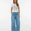 Jeans Vmallison a vita media e gamba larga
