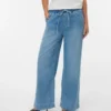Jeans Vmallison a vita media e gamba larga