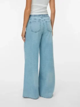 Jeans Vmannet a vita media e gamba larga