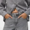 Jeans Vmannet a vita media e gamba larga