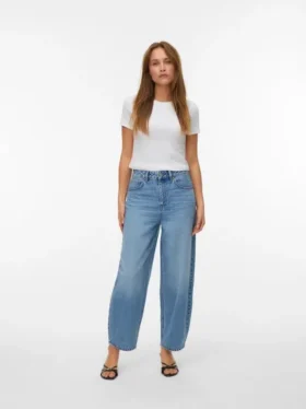 Jeans Vmbillie a vita alta e vestibilità a botte