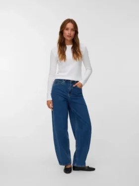Jeans Vmbillie a vita alta e vestibilità a botte