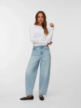 Jeans Vmbillie a vita alta e vestibilità a botte