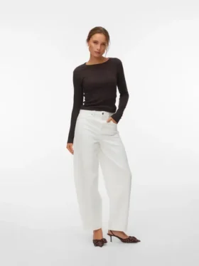 Jeans Vmbillie a vita alta e vestibilità a botte