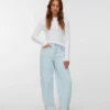 Jeans Vmbillie a vita alta e vestibilità a botte