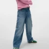 Jeans Vmbrook a vita media e vestibilità ampia