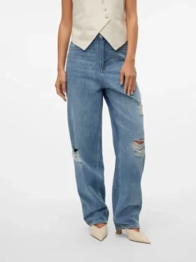 Jeans Vmbrooklyn a vita media e vestibilità ampia