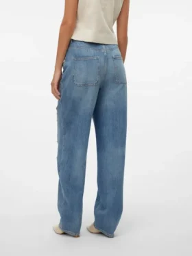 Jeans Vmbrooklyn a vita media e vestibilità ampia