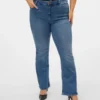 Jeans Vmcflash a vita media e taglio svasato