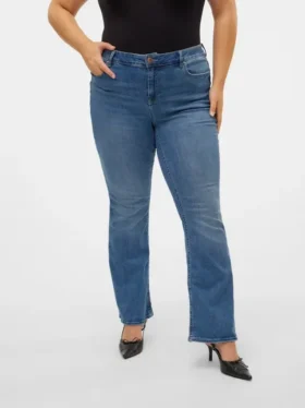 Jeans Vmcflash a vita media e taglio svasato
